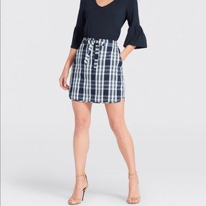 Draper James Plaid Drawstring Mini Skirt.  Sz Sm